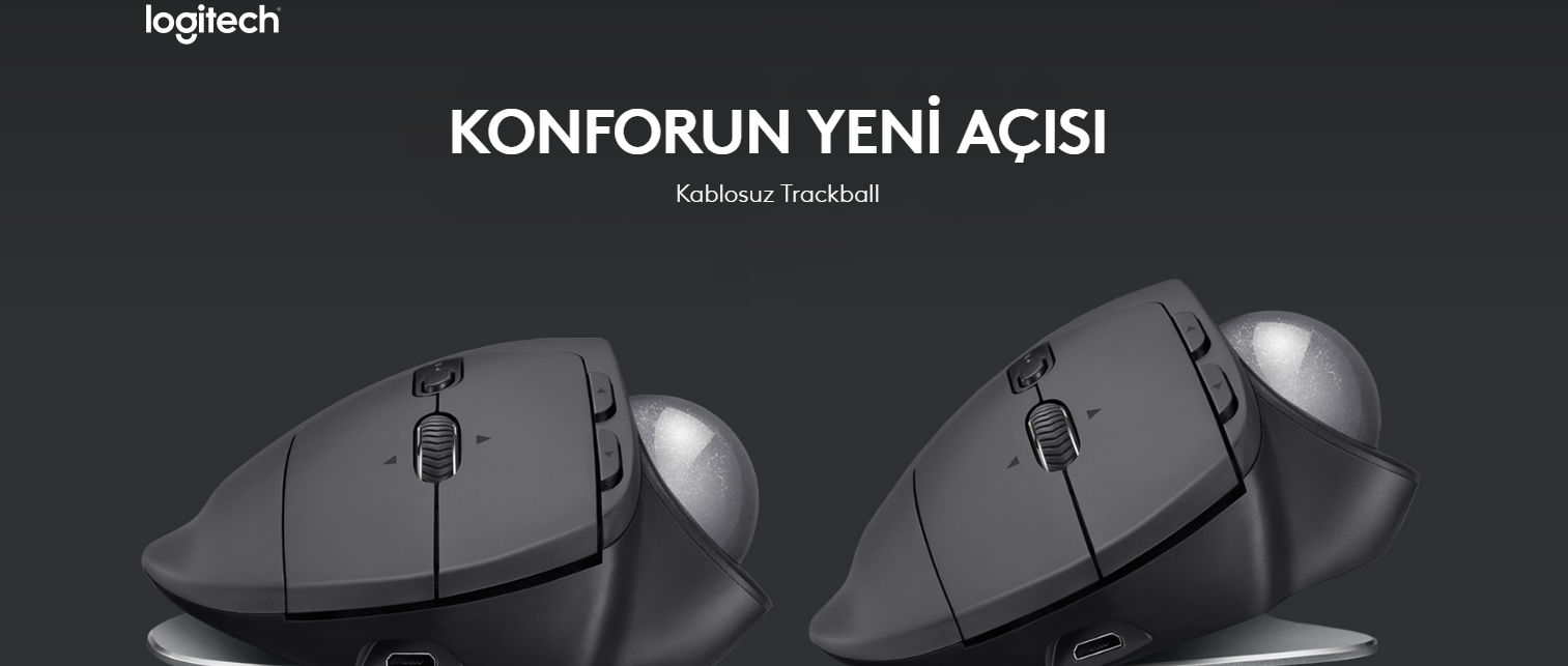 Logitech Mx Ergo Graphite Kablosuz Trackball Mouse Flow 910-005179